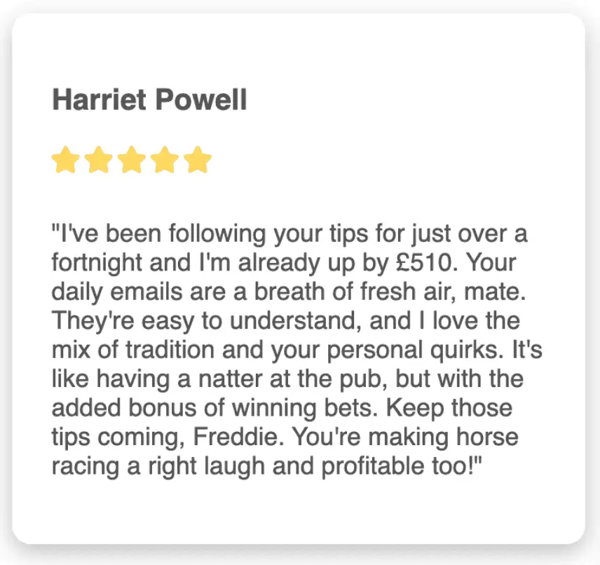 5 Star Punters testimonial mobile 4