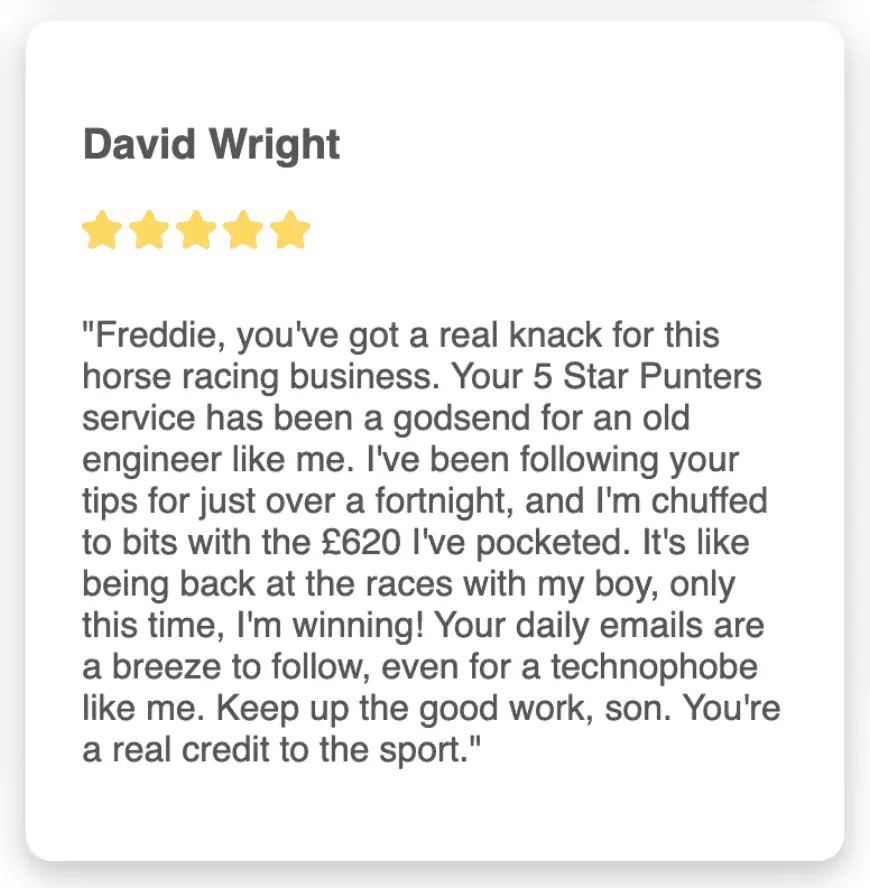 5 Star Punters testimonial mobile 5
