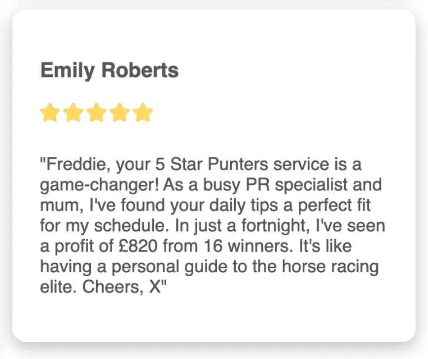 5 Star Punters testimonial mobile 6