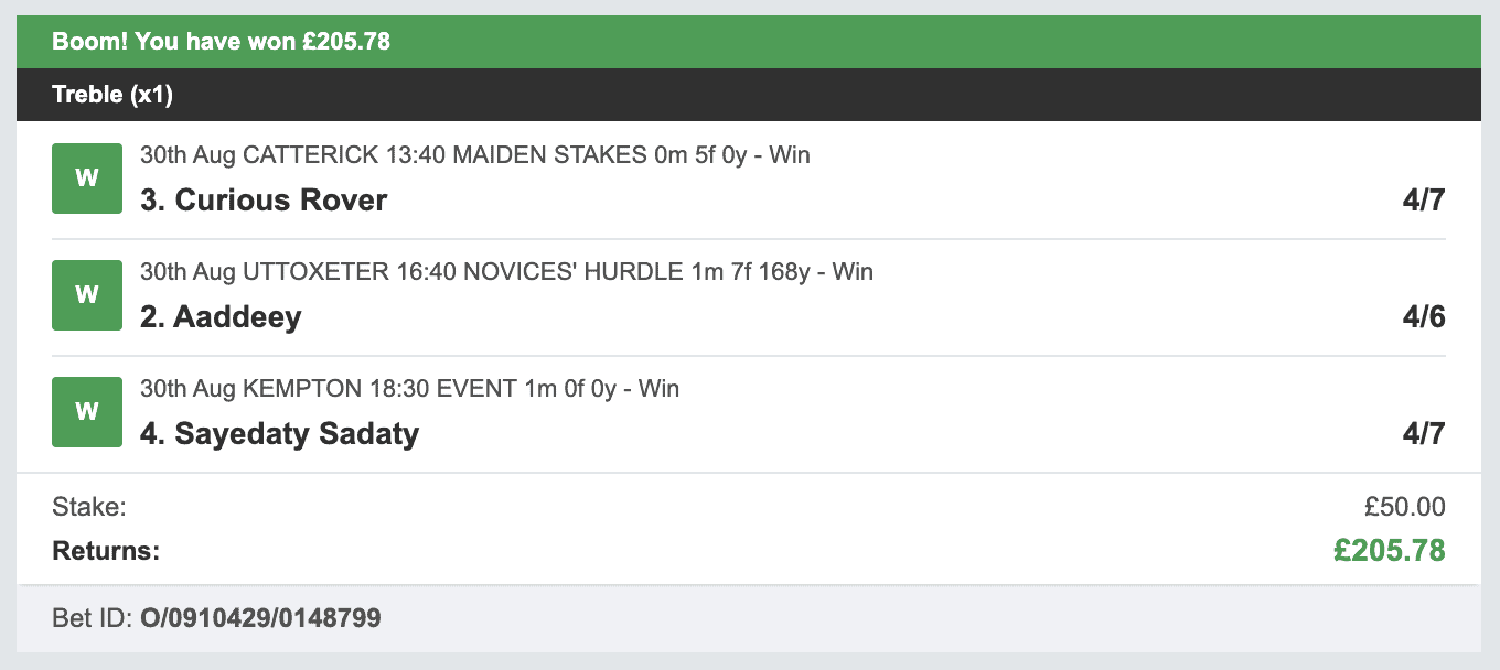 5 Star Punters - Multi Winner - 2023-08-30