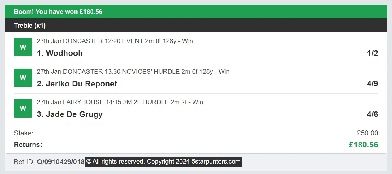 5 Star Punters - Multi Winner - 2024-01-27