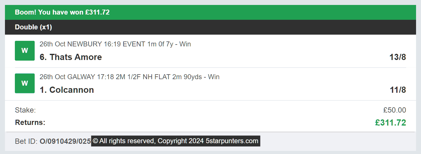 5 Star Punters - Multi Winner - 2024-10-26