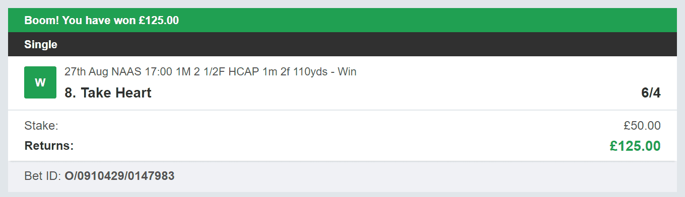 5 Star Punters - Winner 2 - 2023-08-27