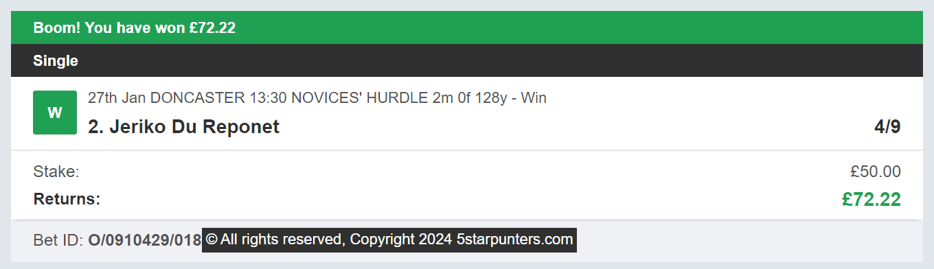 5 Star Punters - Winner 2 - 2024-01-27