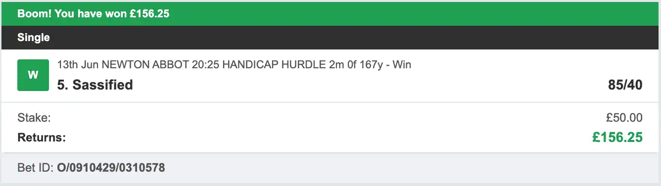 5 Star Punters - Winner 3 - 2025-06-13